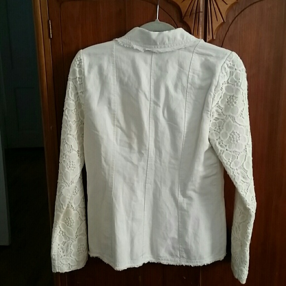 SUNDANCE Ecru Lace Jacket SZ. 2 - Picture 6 of 8